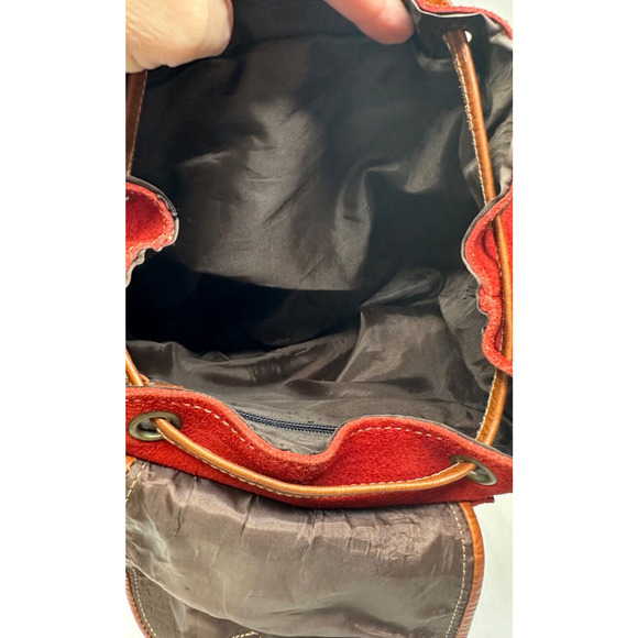 Unique Suede Handmade Boho Backpack Embroidered Tribal Aztec Southwest Hippy - Picture 5 of 7